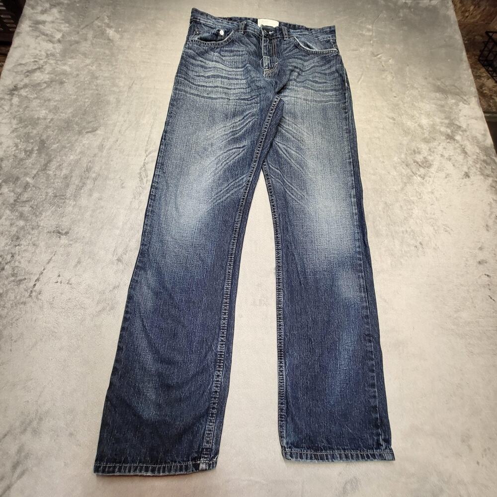 Epic‎ Threads Jeans Boys 20 Blue Relaxed Straight Mid Rise Medium Wash